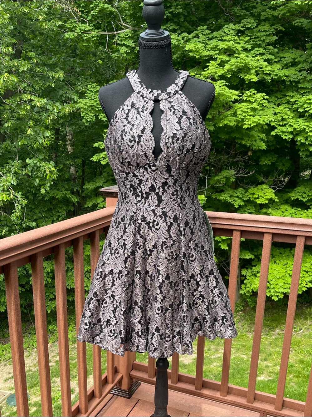 R & M Collection  NWT
Sparkle Black and Taupe Party Dress